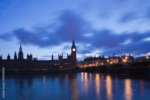 unlit House of Parliament  London  UK