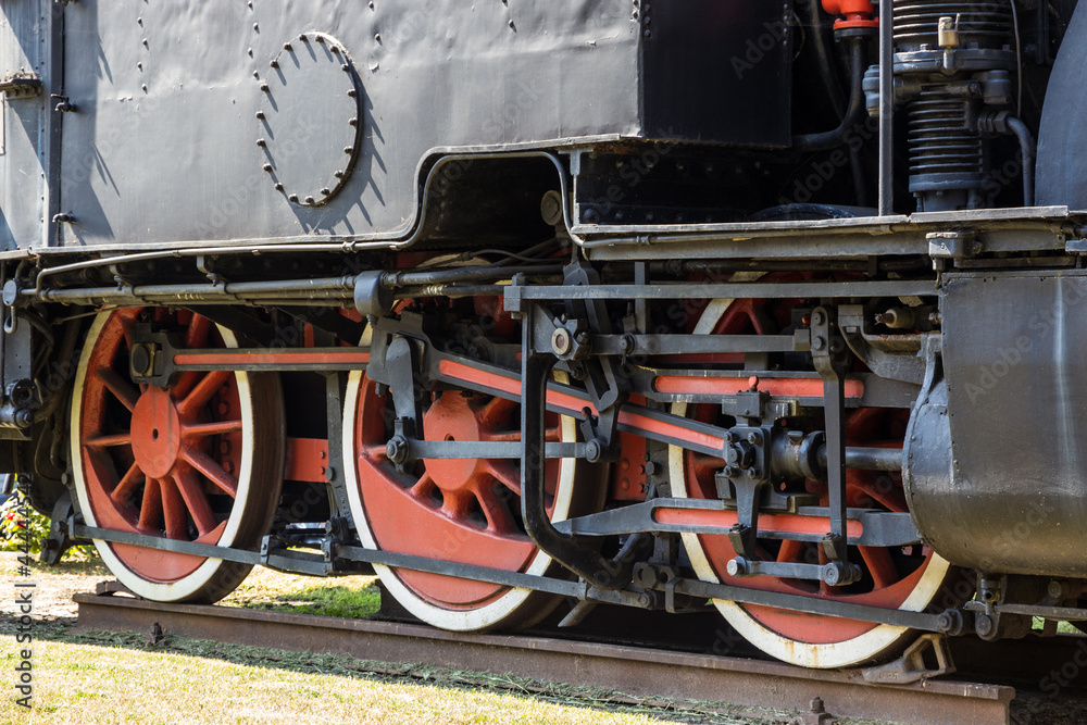 Steam train wheel