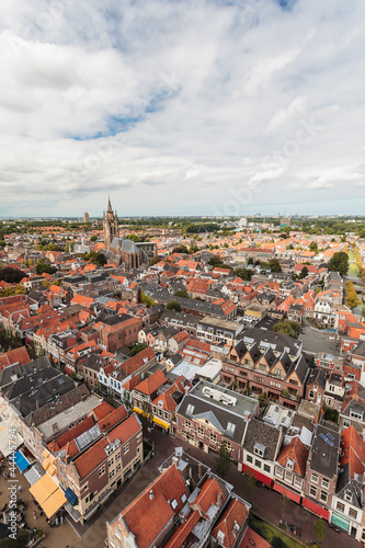 Aerial view of the Dutch town Delft
