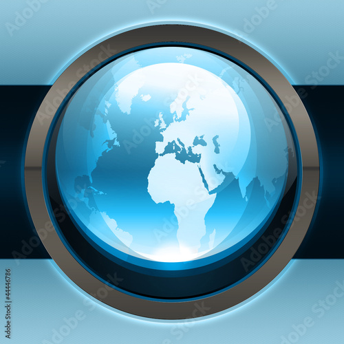 Blue earth icon