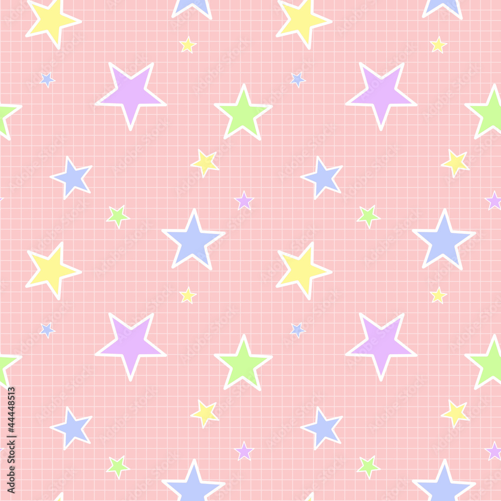 Seamless Pastel Star Pattern Seamless Pastel Star Pattern