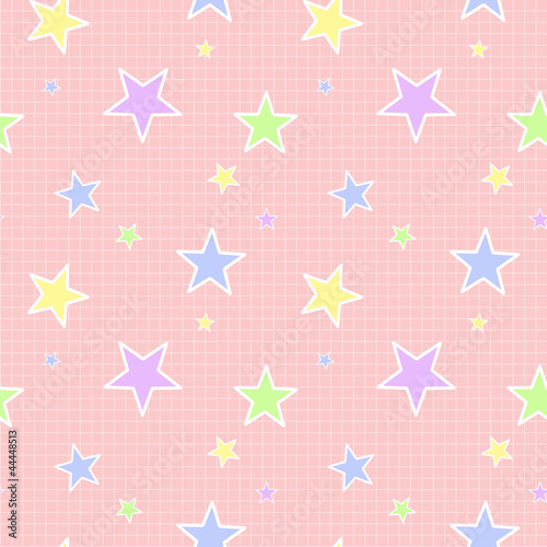 Seamless Pastel Star Pattern