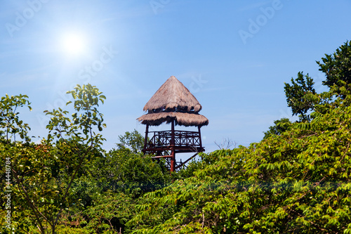 Surveillance Tower in the Caribbean Forest photo