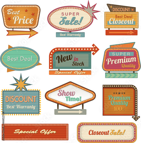 Retro banner sign/ad collection