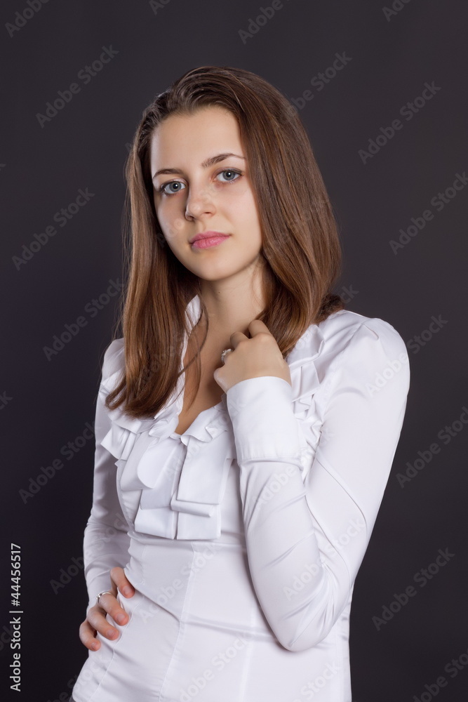 The beautiful young  woman