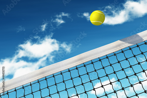 Tennis Ball over Net © chromatika