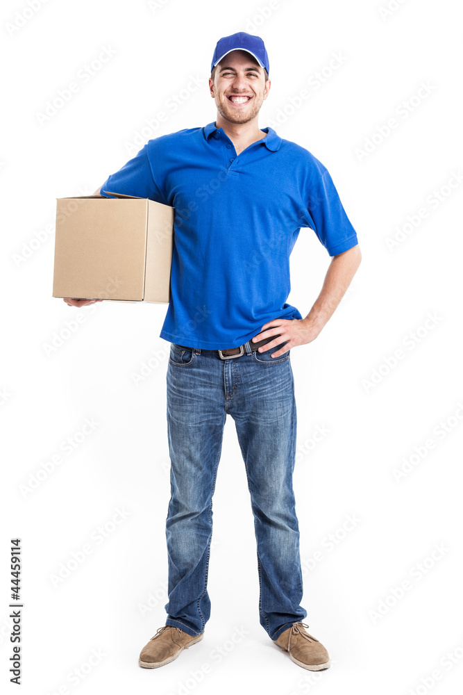 Portrait of an handsome deliverer Portrait of an handsome deliverer