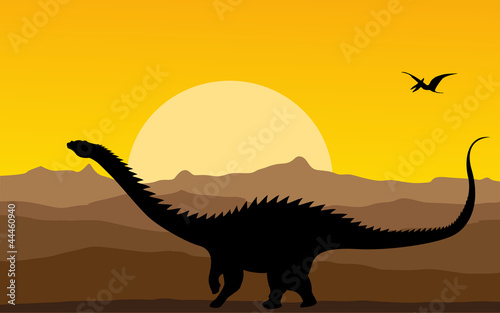 Dinosaurs background © Richard Laschon