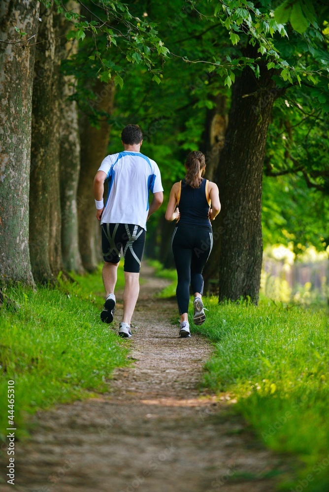 Young couple jogging Young couple jogging