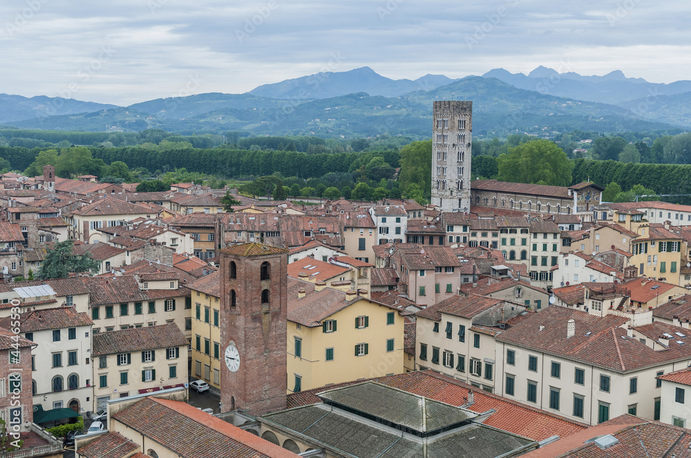 General View of Lucca in Tuscany, Italy