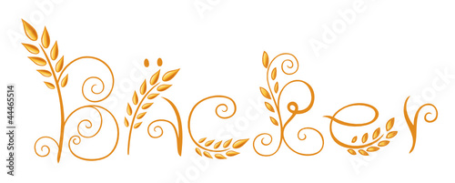 Bäcker, Brot, Mehl, Getreide, Logo, vector photo