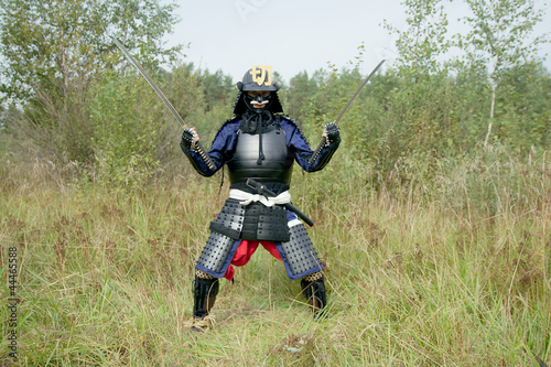 Samurai with two swords