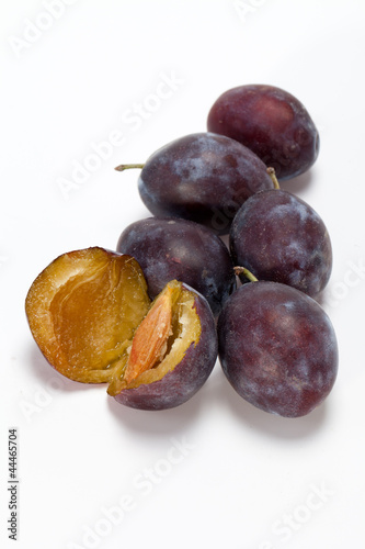 plum fruit isolated on white background