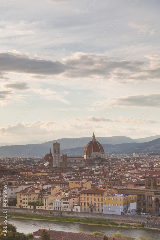 Fototapeta premium Looking over the rooftops of Florence.