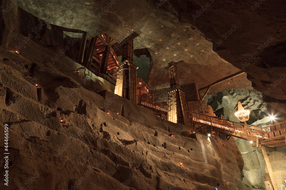 Fototapeta premium A the Chambers are at Wieliczka Salt Mine, Poland.