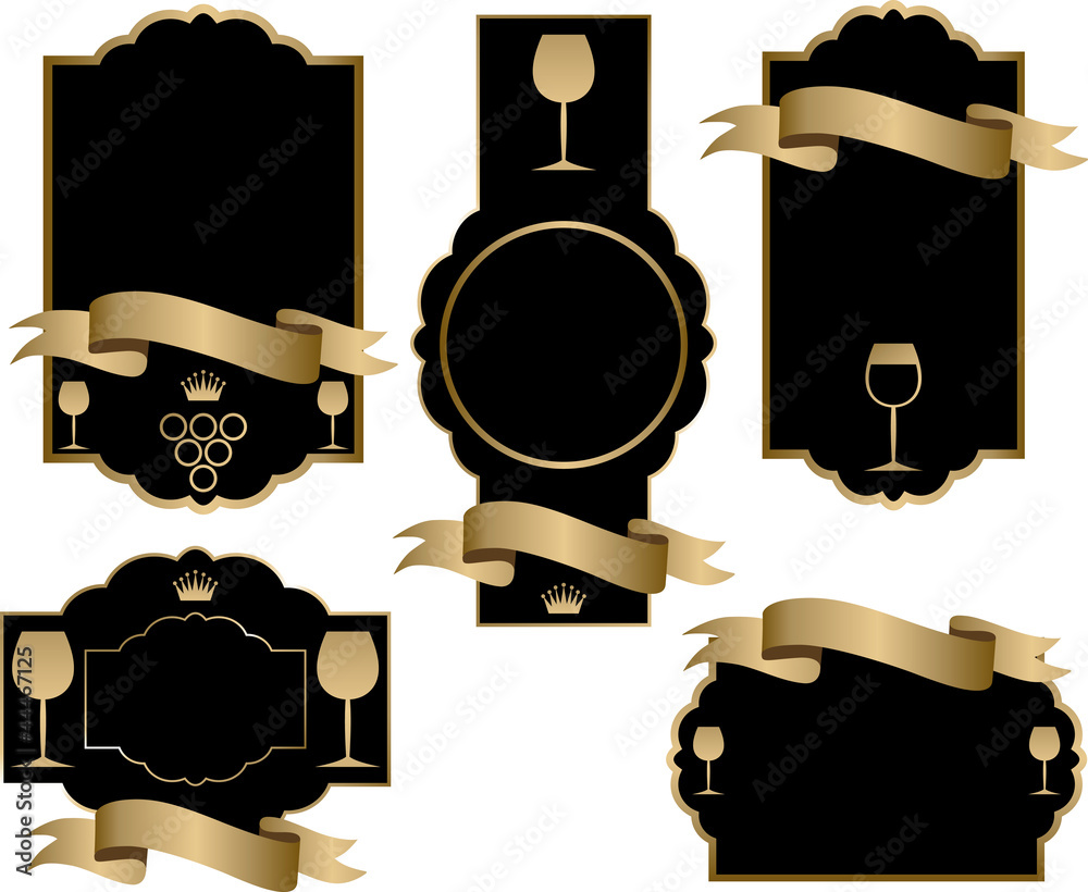 Etichetta Vino - nero e oro