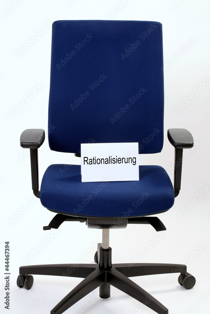 Buerostuhl mit Zettel worauf steht: Buerostuhl mit Zettel worauf steht: