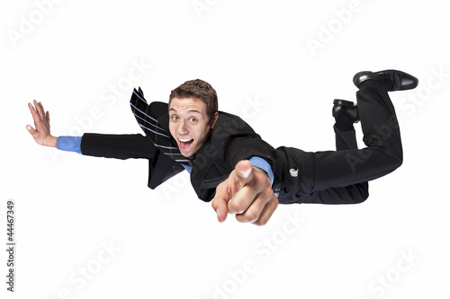 fliegender Geschäftsmann