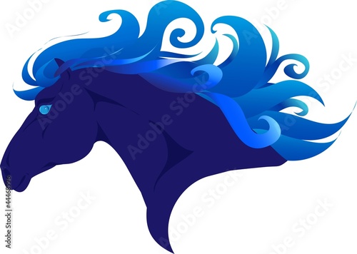 blue horse