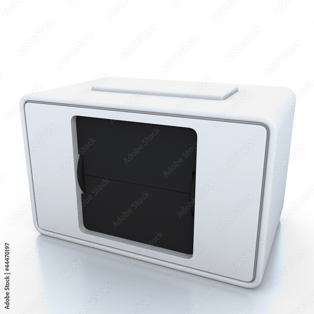 Fototapeta premium White clock blank 3d illustration