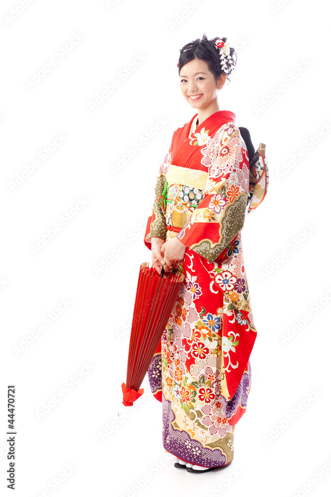 japanese kimono woman with red umbrella japanese kimono woman with red umbrella