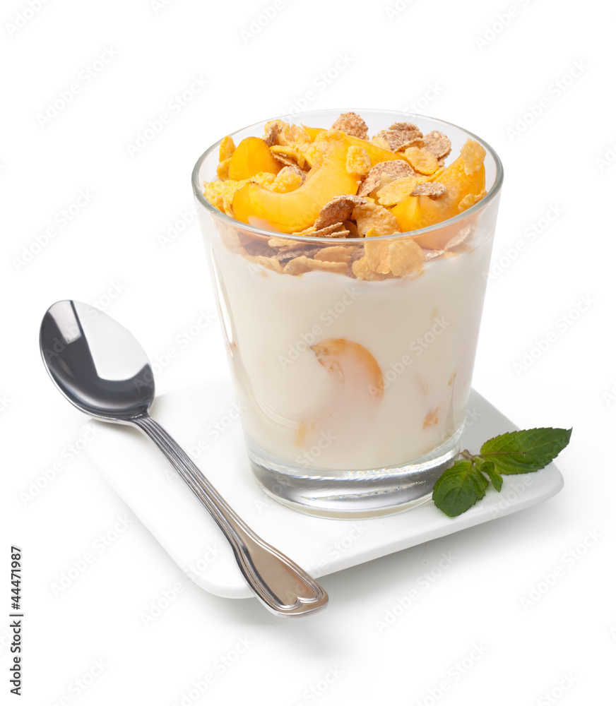 yogurt with muesli yogurt with muesli