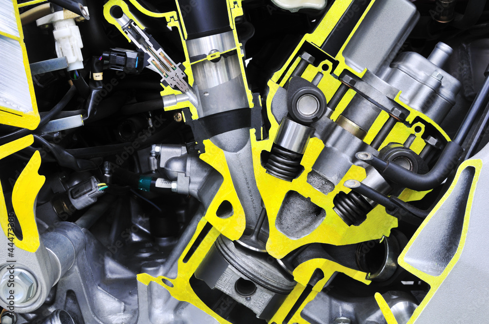 バイクエンジンのカットモデル Stock 写真 Adobe Stock