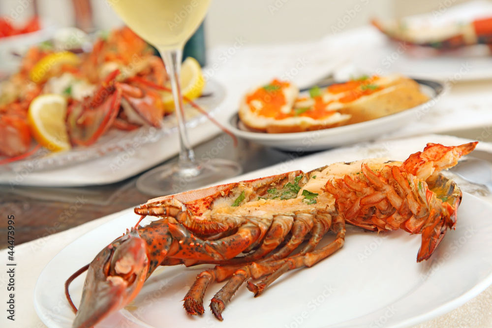 Fine Dining with Grilled Lobster Fine Dining with Grilled Lobster
