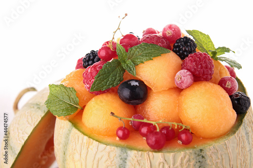 fruit salad with mint