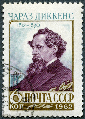 RUSSIA - 1963: shows Charles Dickens (1812-1870), English writer photo