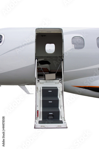 ladder in a private jet