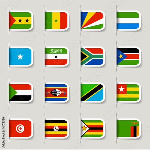 Label - African Flags photo
