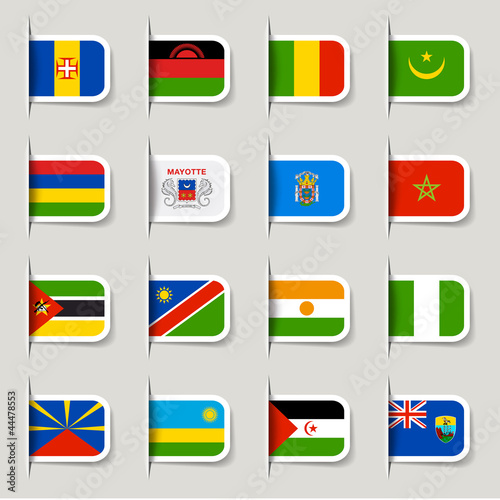 Label - African Flags