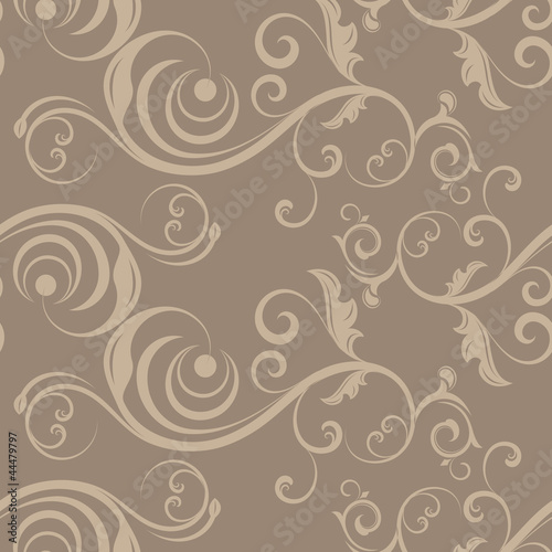 Light beige seamless floral pattern.