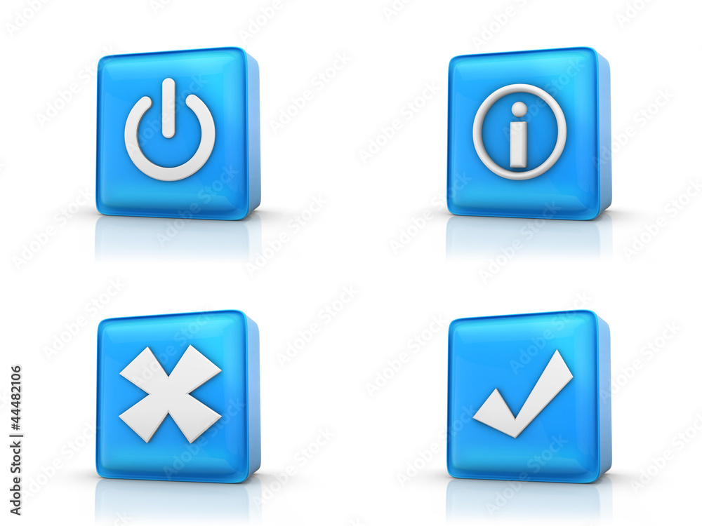 Blue icon set Blue icon set