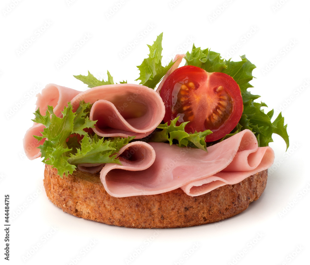 healthy sandwich with vegetable and smoked ham healthy sandwich with vegetable and smoked ham