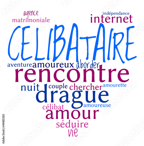 Nuage de Mot : Célibataire et Coeur