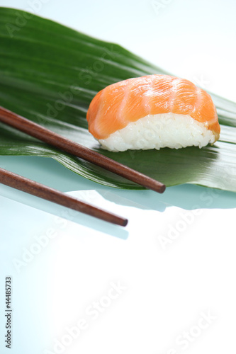 Sushi and chopsticks