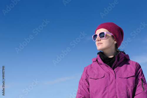 winter woman ski