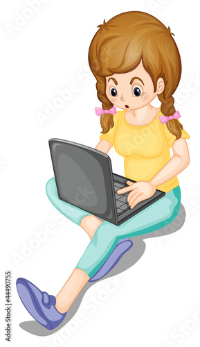 girl and laptop