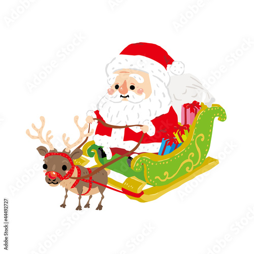 Santa and reindeer
