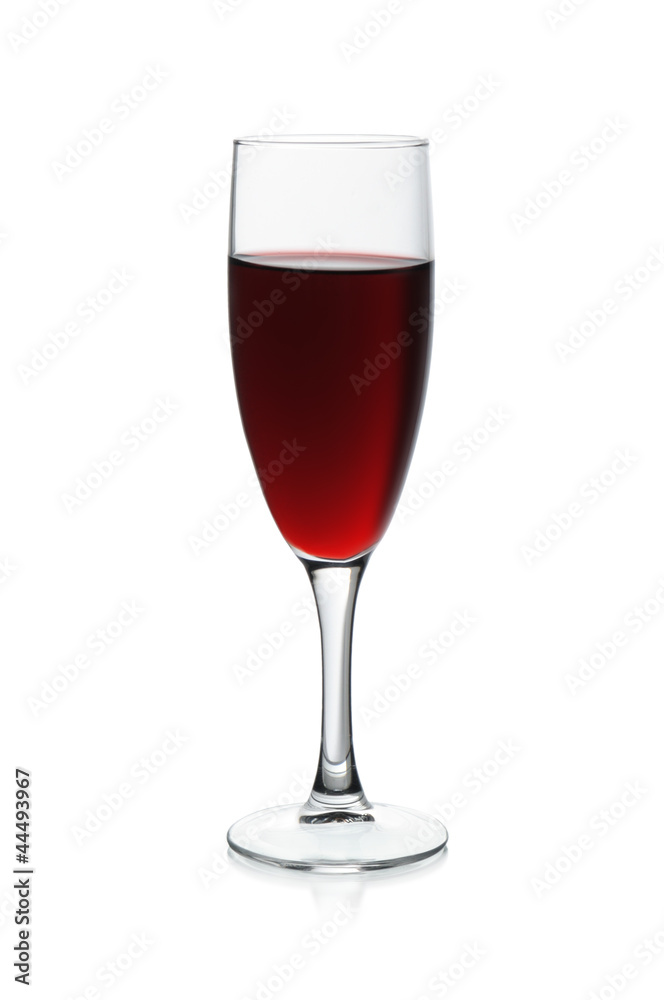 glass with red vine isolated on white background glass with red vine isolated on white background