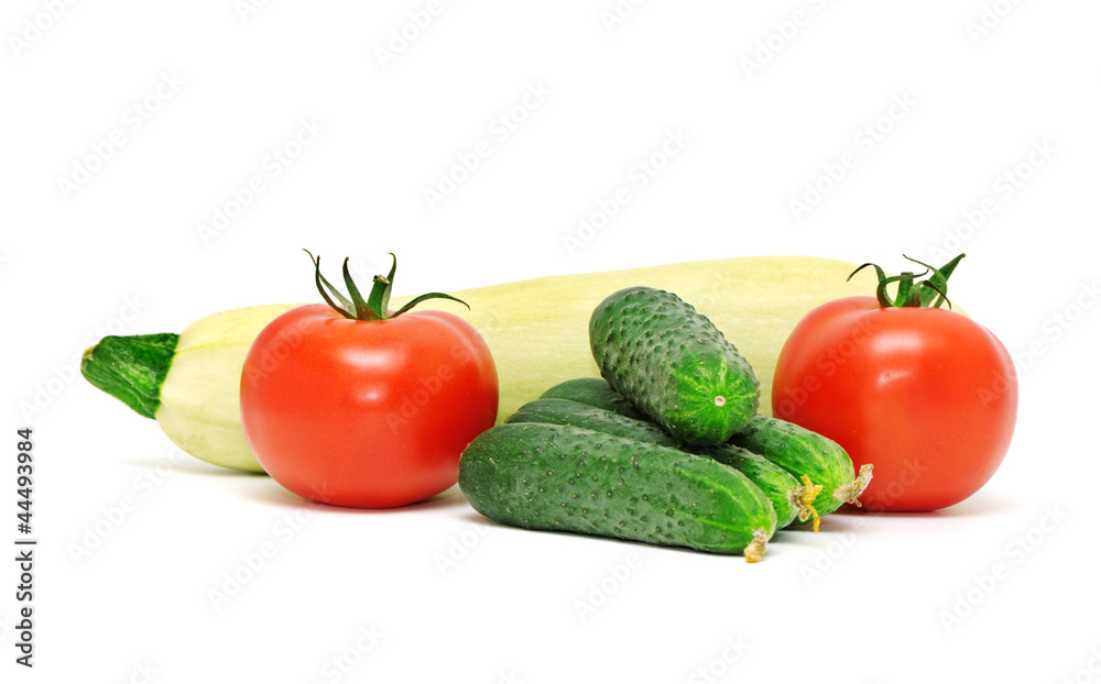 vegetables isolated on white background