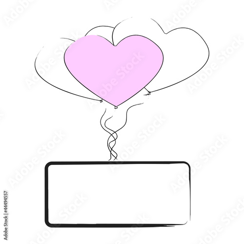 Pink heart balloon