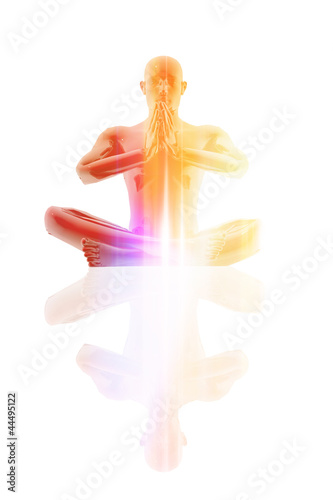 Person seated in yoga position