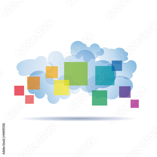 Cloud computing and mobility concept # Vector
