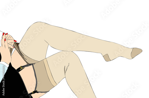 Gambe sensuali in calze di nylon