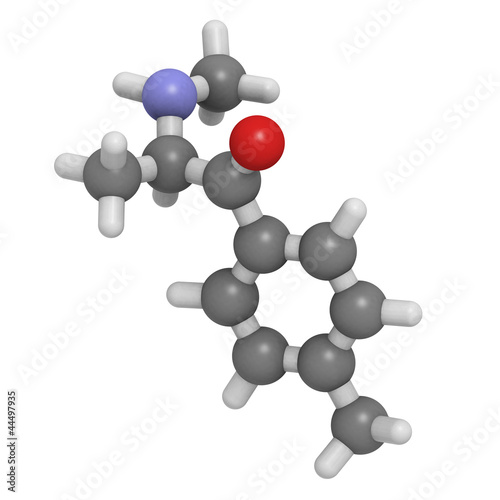 Mephedrone  molecule, chemical structure © molekuul.be