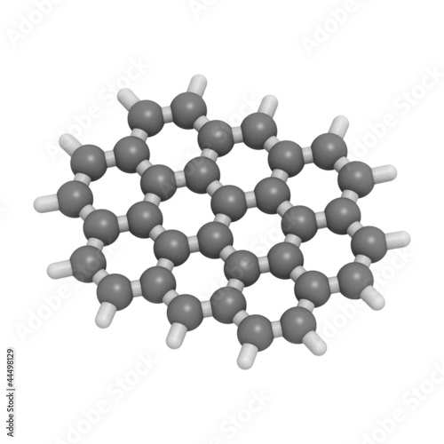 Ovalene  molecule (polycyclic aromatic hydrocarbon) photo