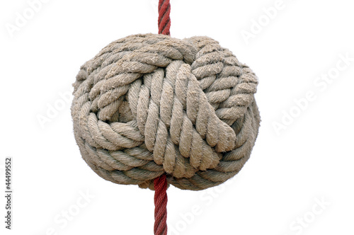 Knoten an Seil - freigestellt photo